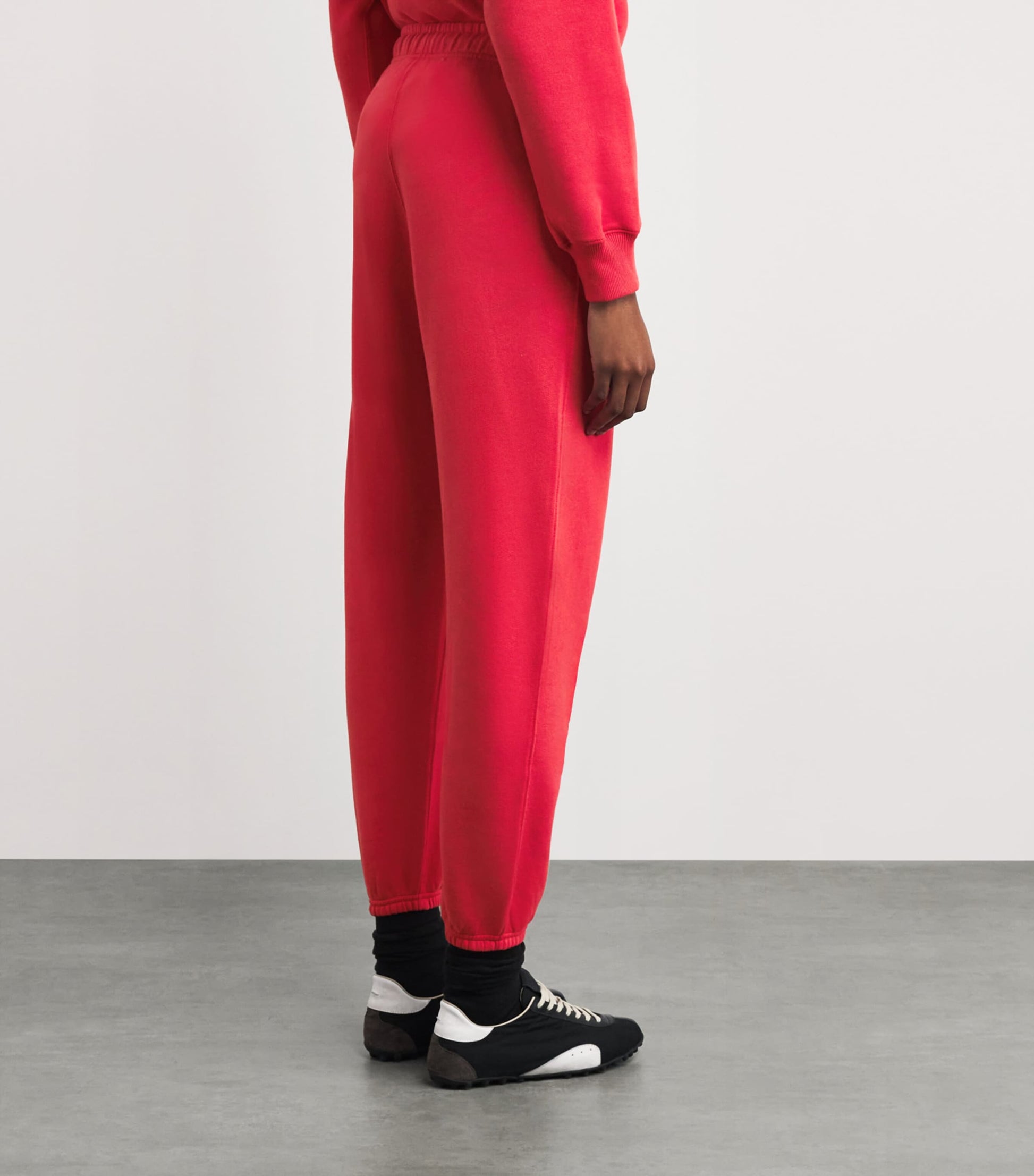 Cotton-Blend Polo Pony Sweatpants DEEP ORANGEY RED