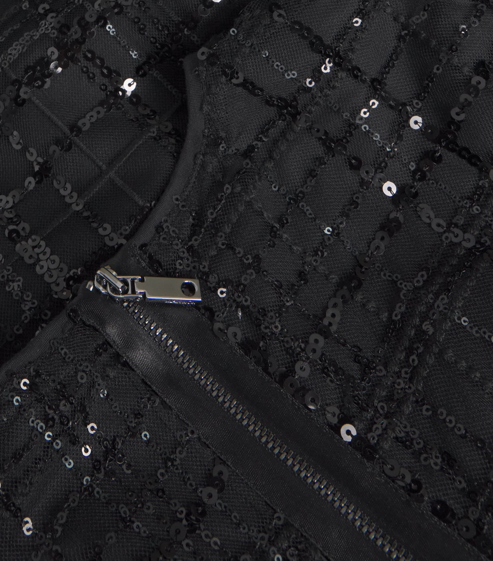 MAX&Co. Black Sequin Check Mini Dress