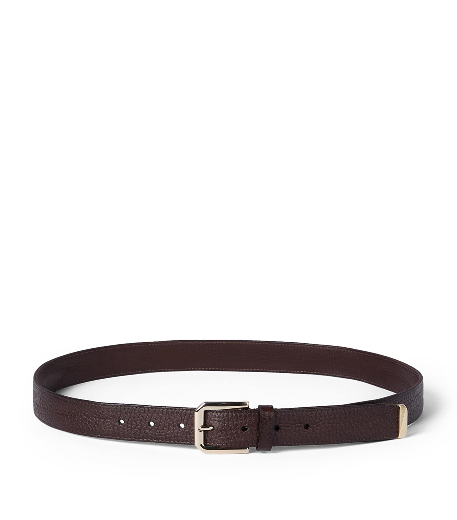 Brunello Cucinelli Grained Leather Buckle Belt