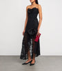 Strapless Lace-Detail Maxi Dress 0900 BLACK