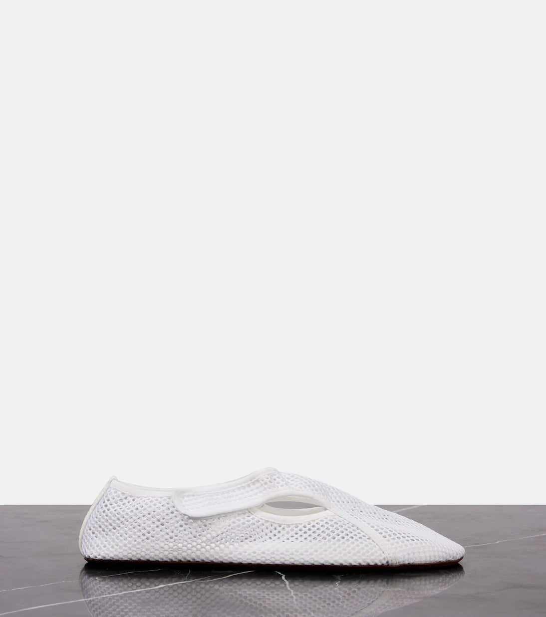 Alaïa - Flex leather-trimmed mesh ballet flats