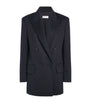 Max Mara Camel Hair Double-Breasted Blazer ULTRAMARINE