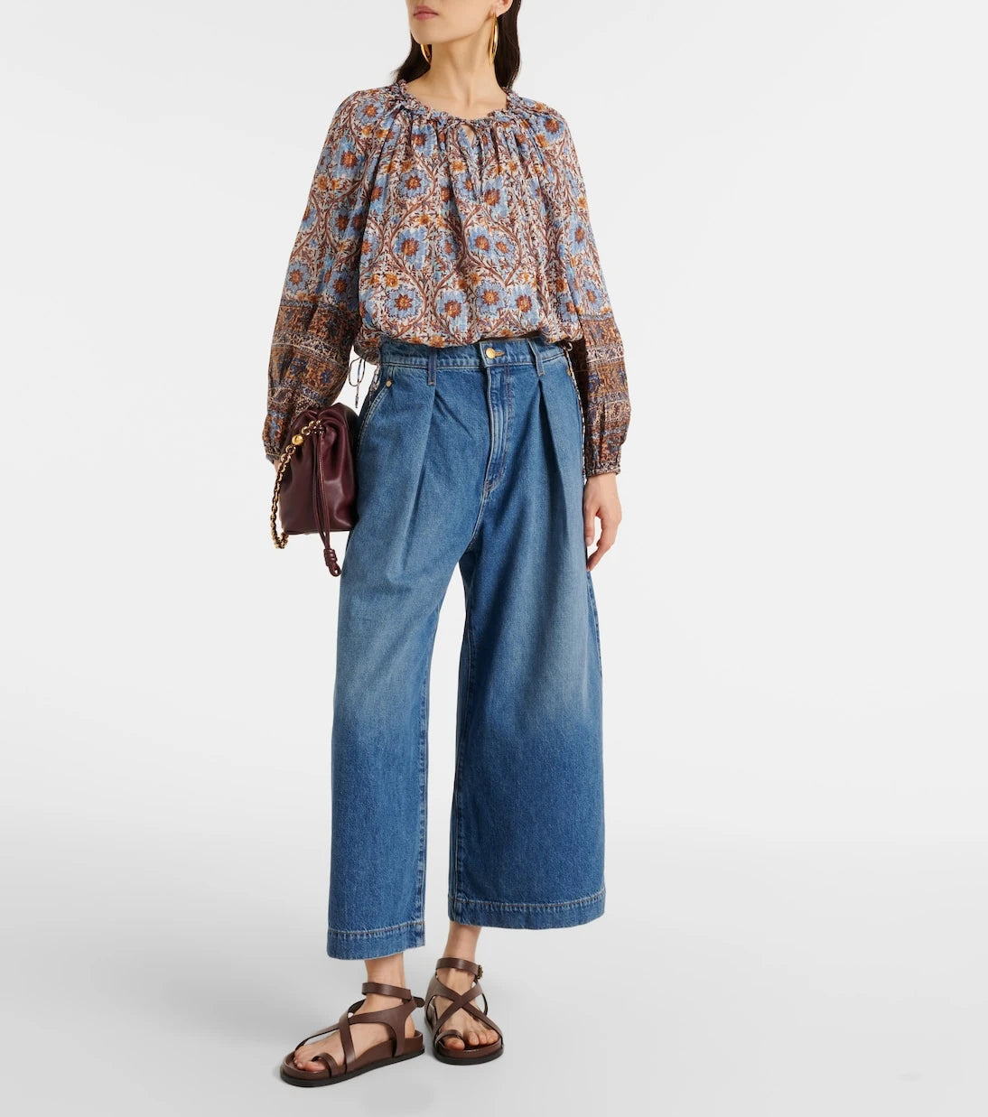 Ulla Johnson - April pleated wide-leg jeans