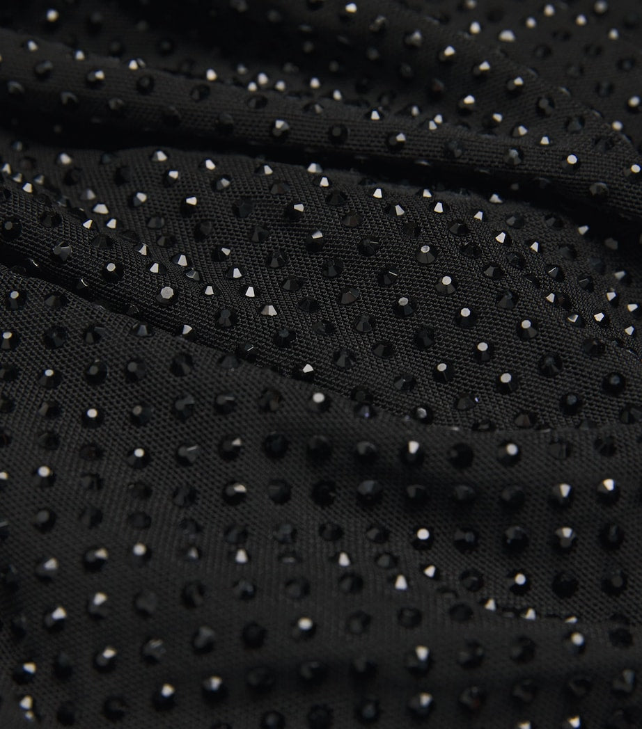 Self-Portrait Black Embellished Cut-Out Maxi Dress