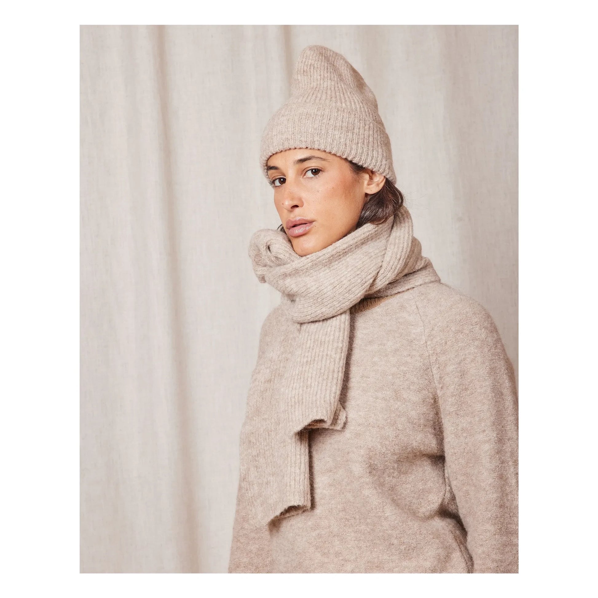 Homecore - Baby Wool Alpaca Beanie | Light brown