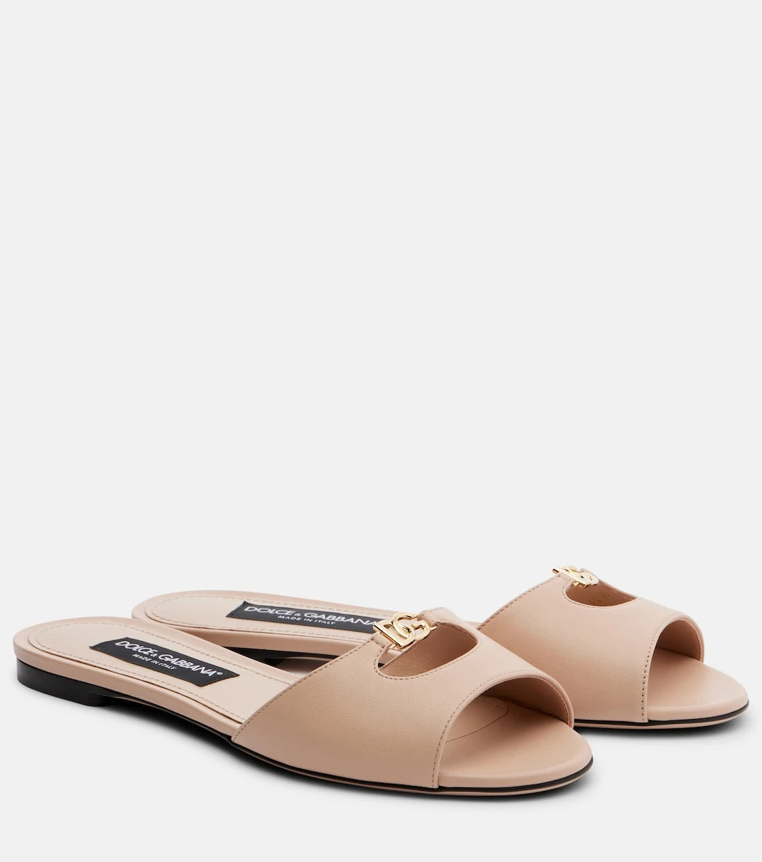 Dolce&Gabbana - DG leather slides