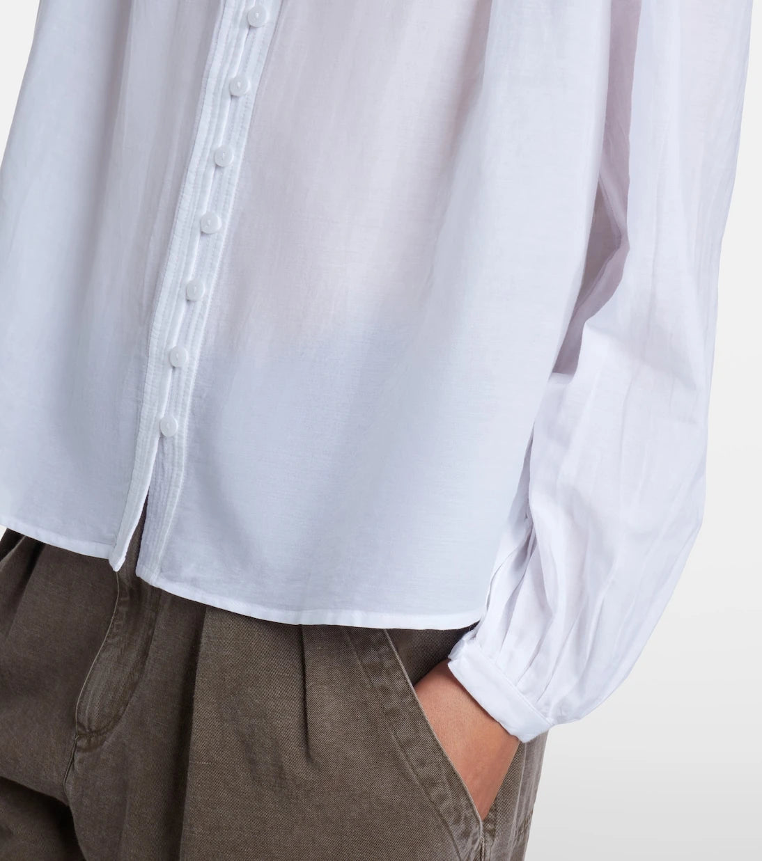 Marant Etoile - Christa ruffled cotton-blend blouse