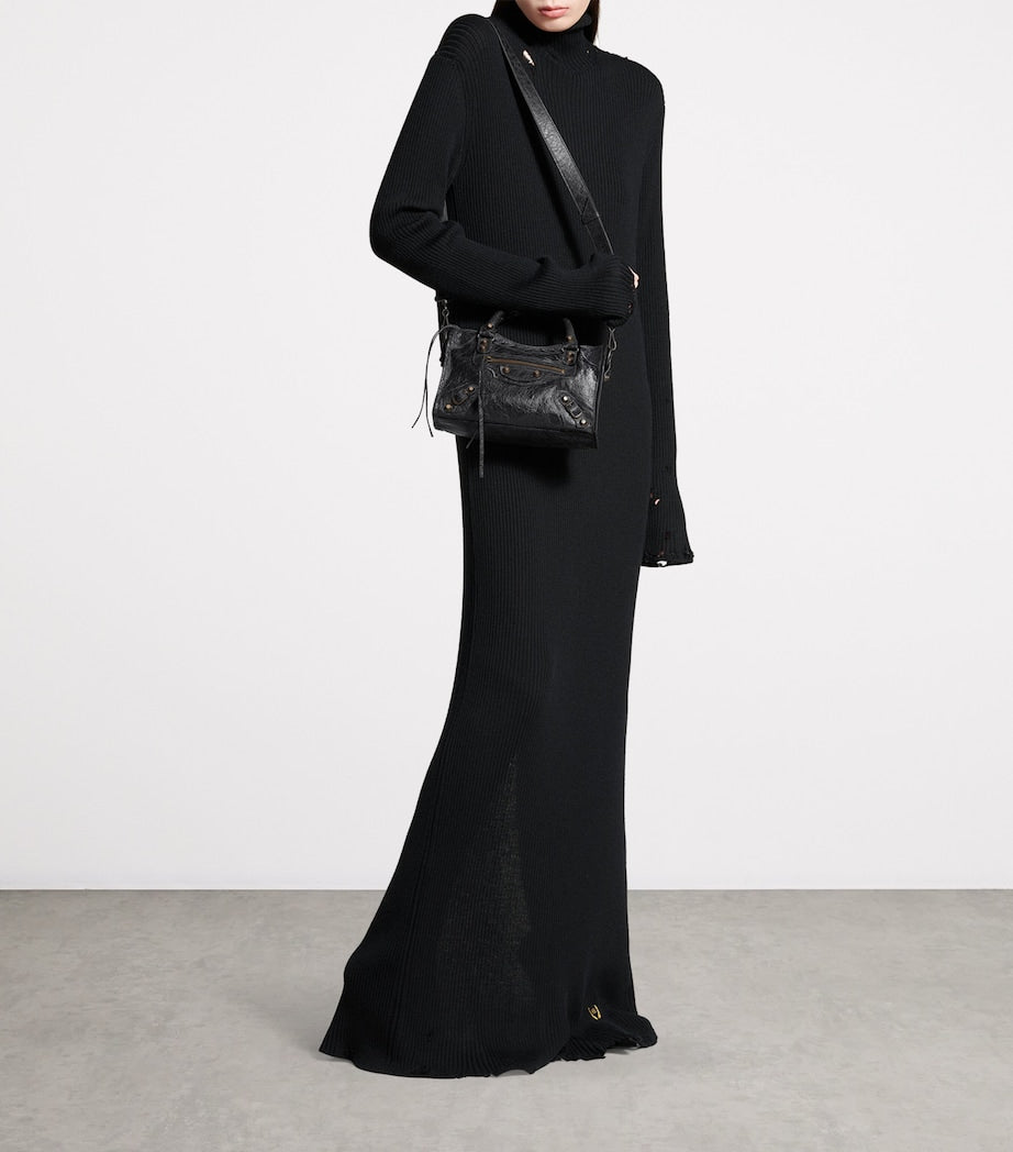 Balenciaga Black Mini Leather Le City Top-Handle Bag