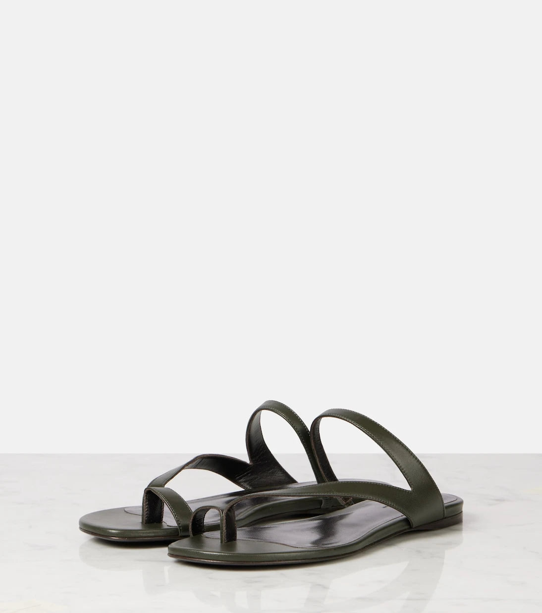 Khaite - Aimee leather slides