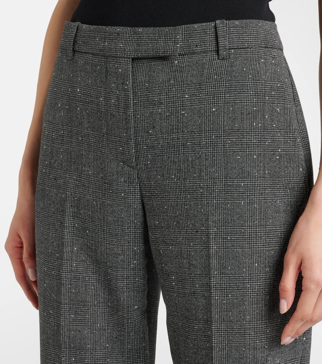 McQueen - Prince of Wales check wool straight pants