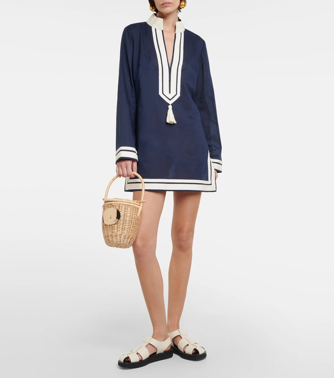 Tory Burch - Tasseled cotton tunic