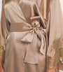Silk Lace-Trim Gina Short Robe