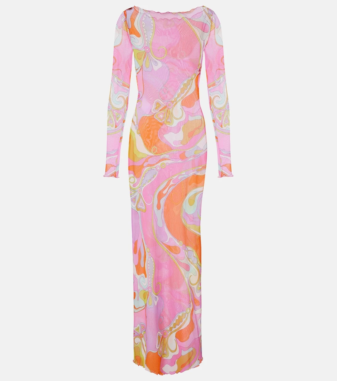 Pucci - Orchidee sheer tulle maxi dress
