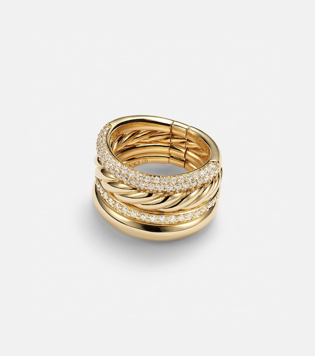 David Yurman - DY Mercer® 18kt gold ring with diamonds