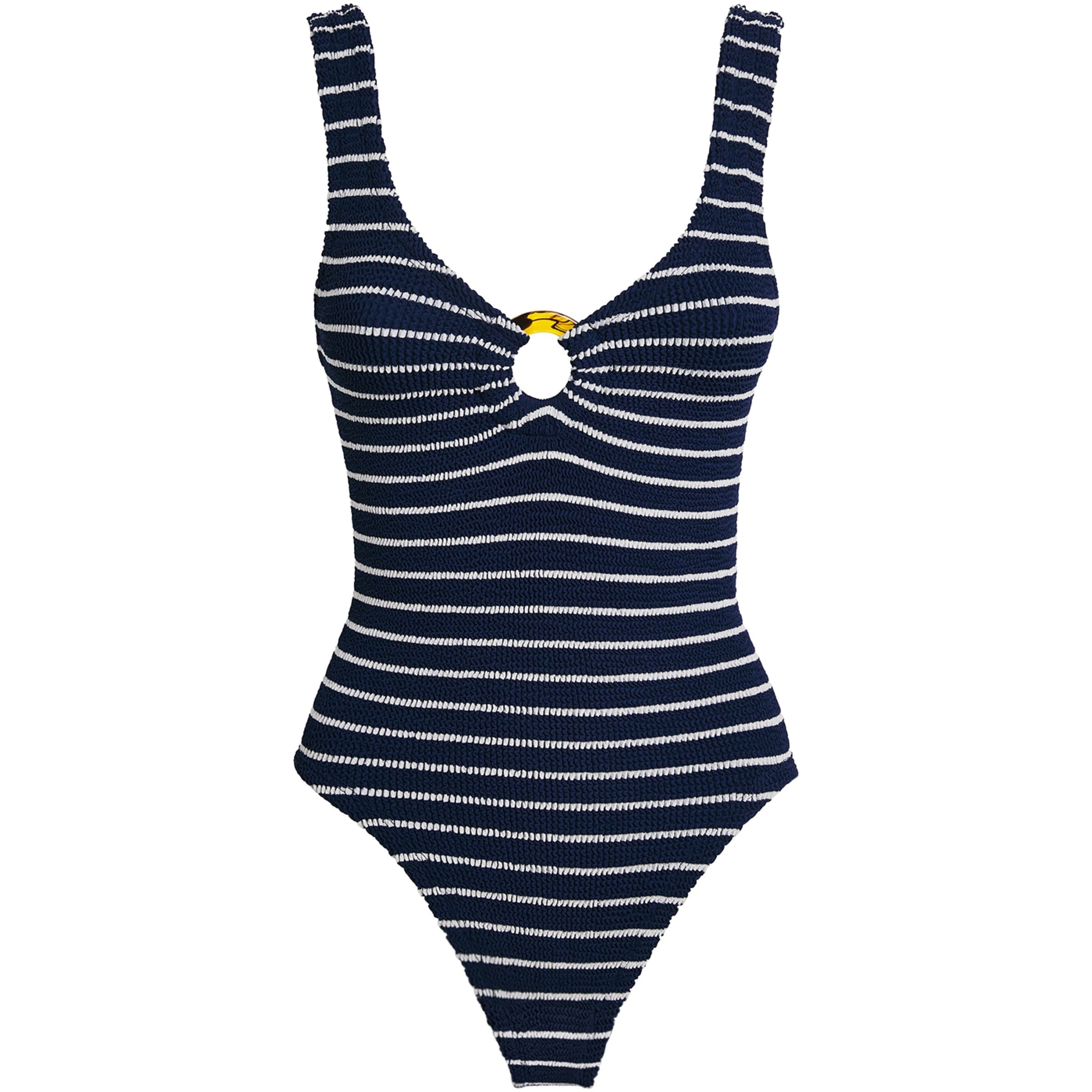 Multi Stripe Celine Plunge Swimsuit