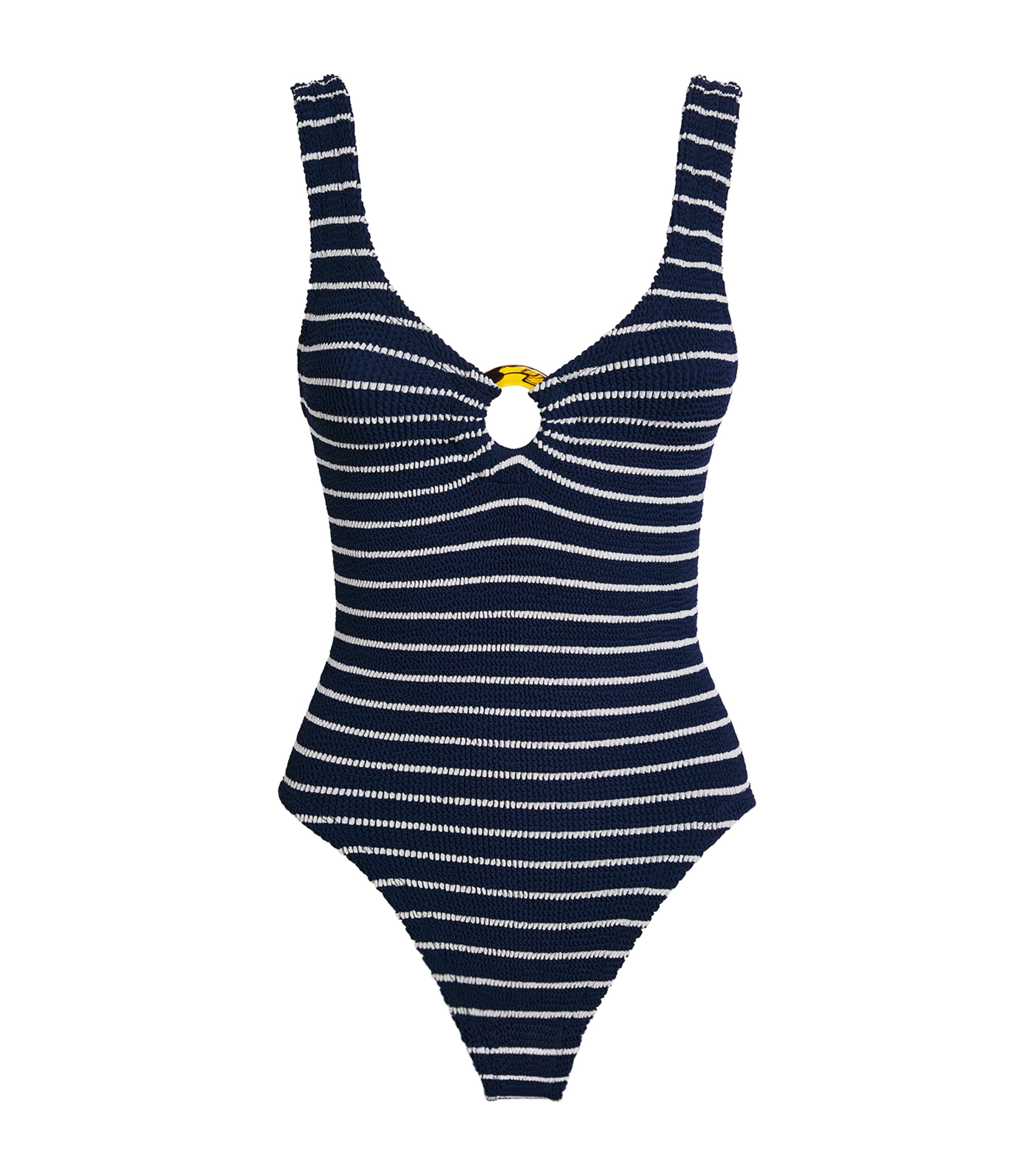 Multi Stripe Celine Plunge Swimsuit