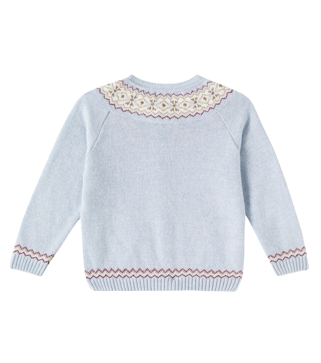 La Coqueta - سترة كارديجان صوفية بمزيج Fair Isle