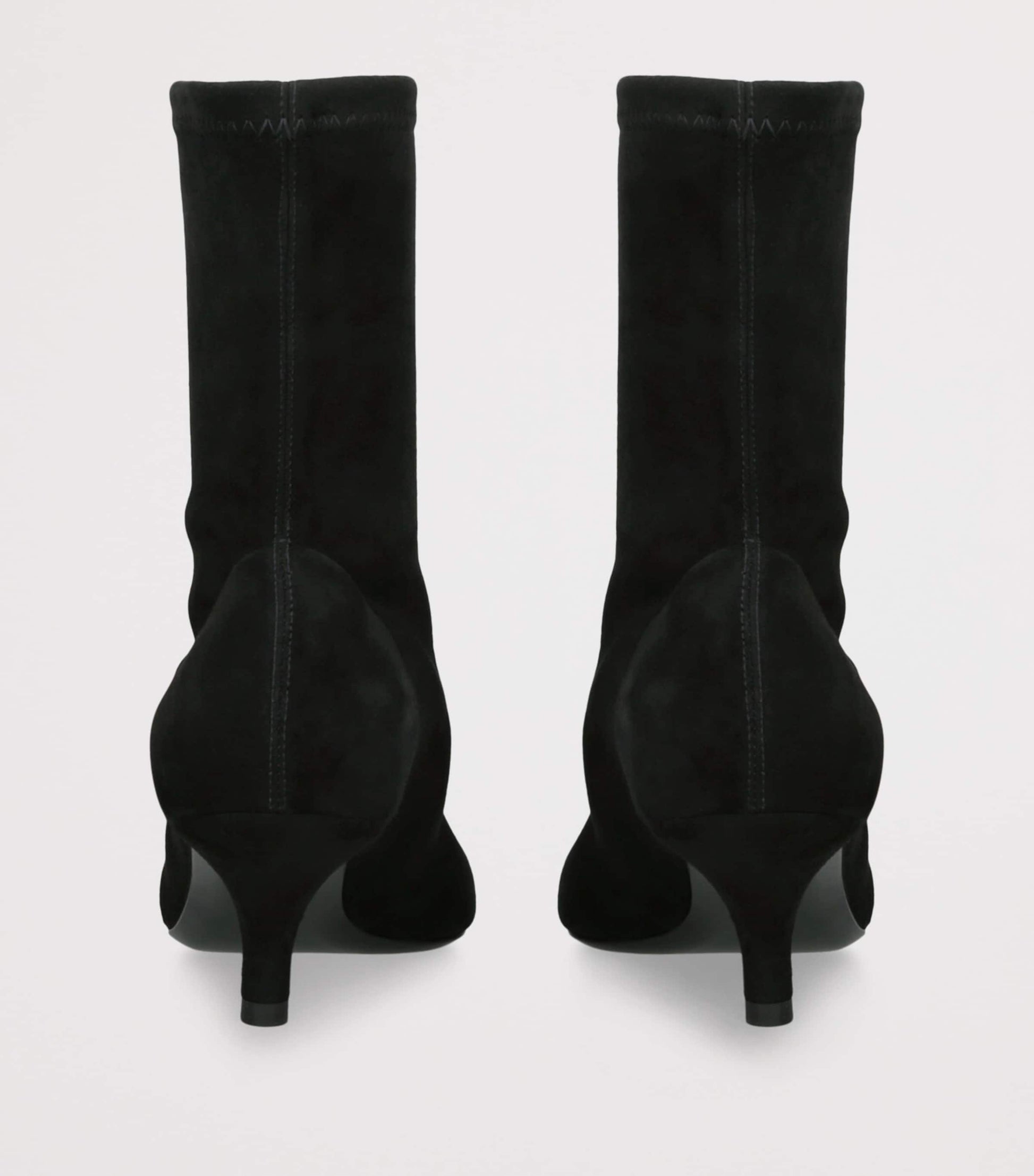 Black Suede Heeled Boots 55