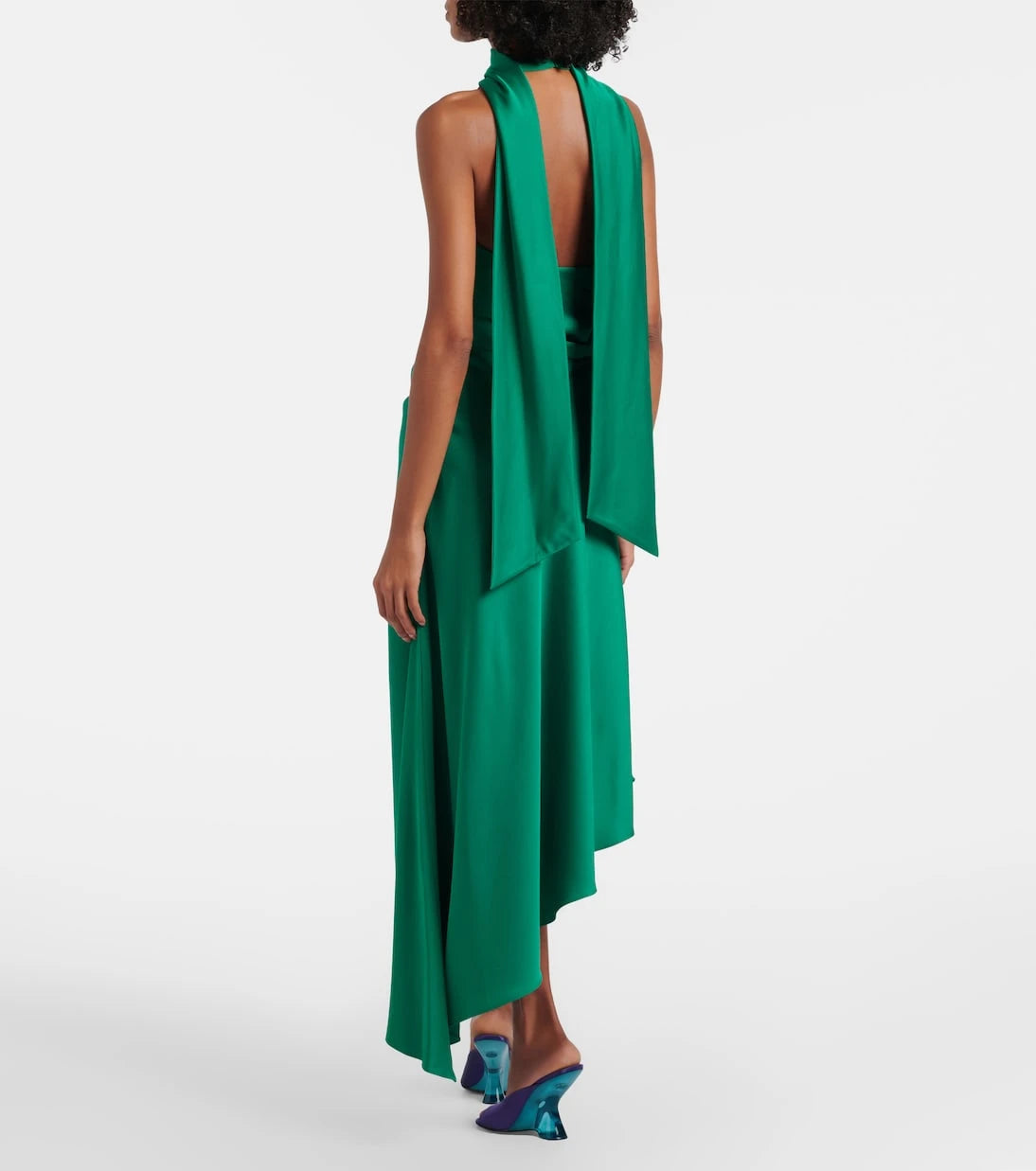 Simkhai - Monica asymmetric satin midi dress