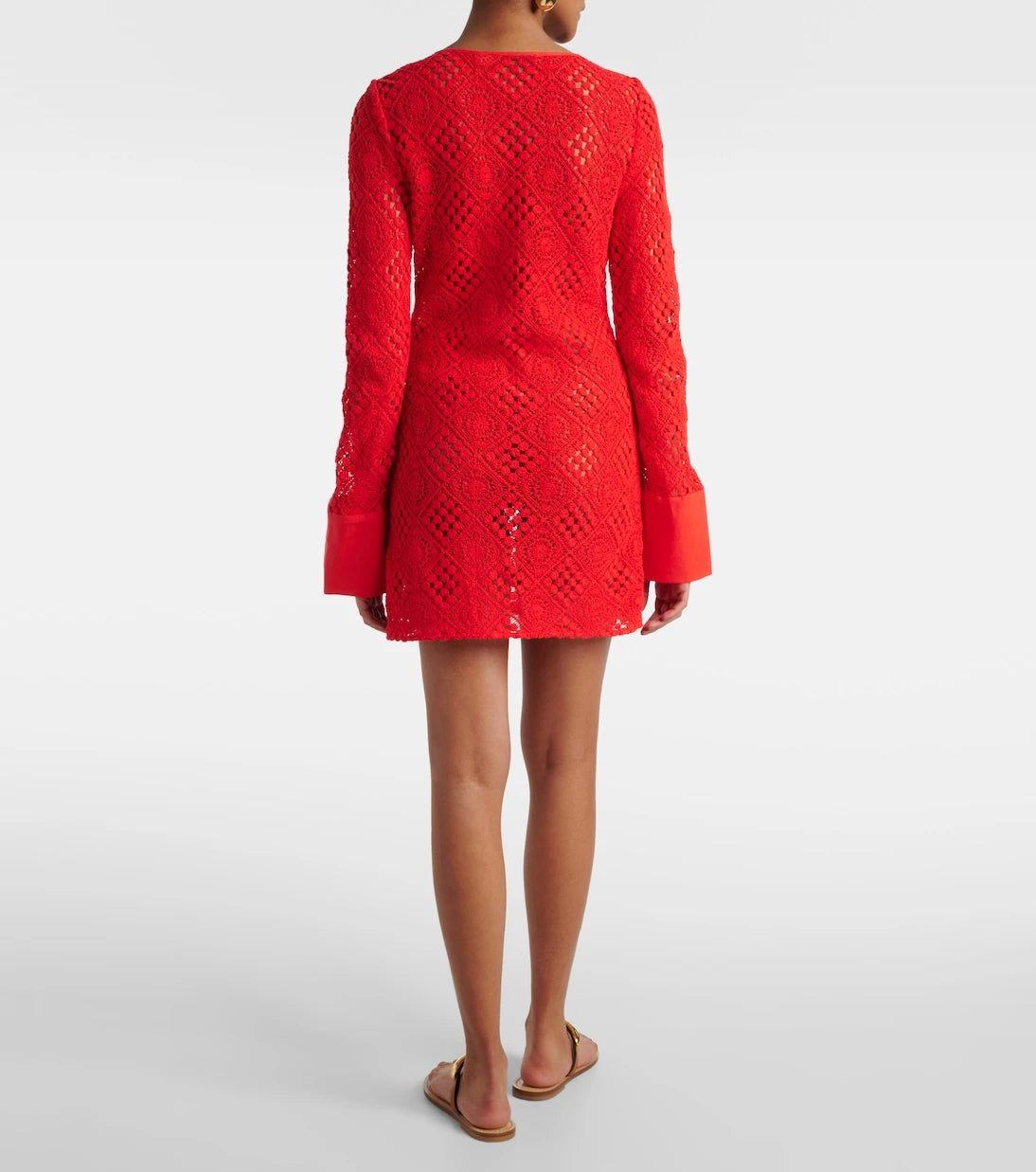 SIR - Rayure crochet cotton minidress