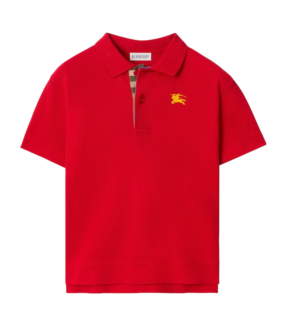 Burberry Kids Cotton Piqué EKD Polo Shirt (3-12 Years)