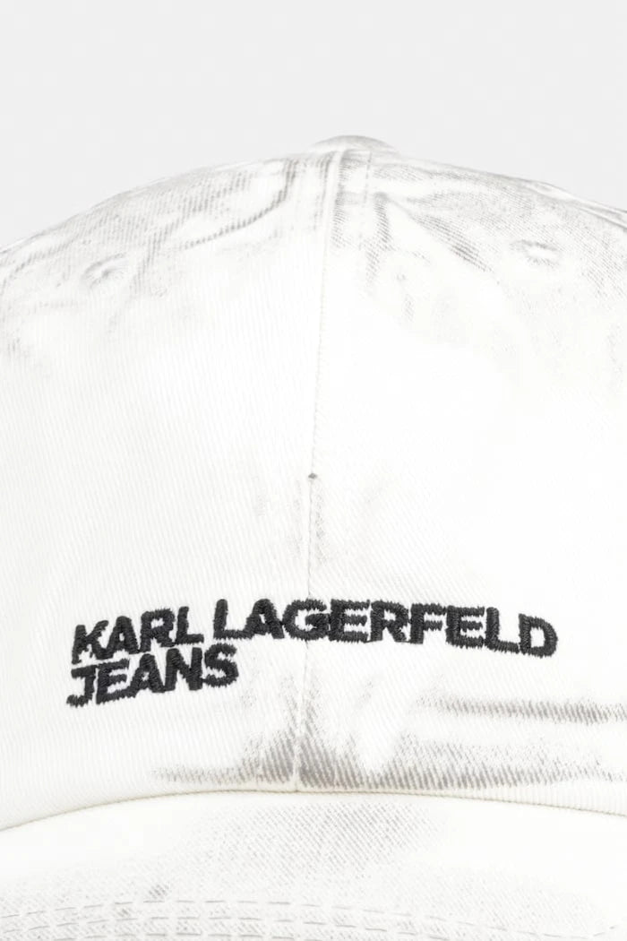 Karl Lagerfeld Jeans pamuklu kadın бейzбол şapkası