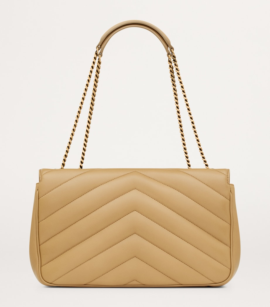 Saint Laurent Brown Medium Leather Loulou Shoulder Bag