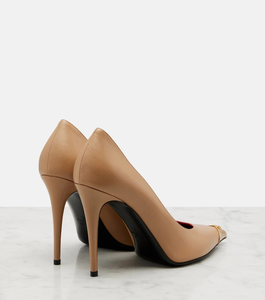 Valentino Garavani - Heartip VLogo leather pumps