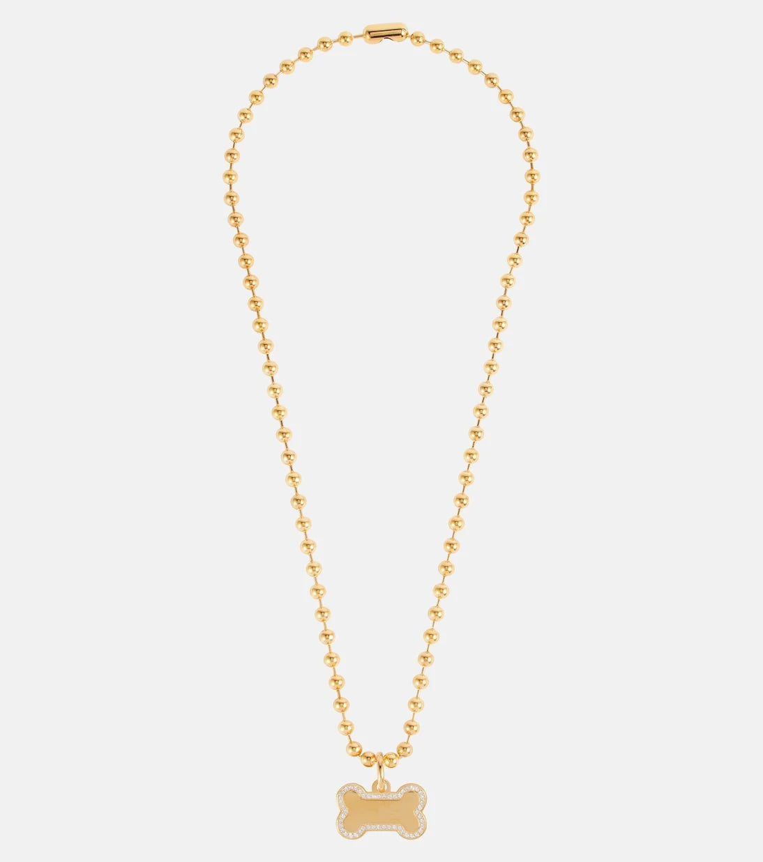 Balenciaga - Logo stainless steel dog necklace