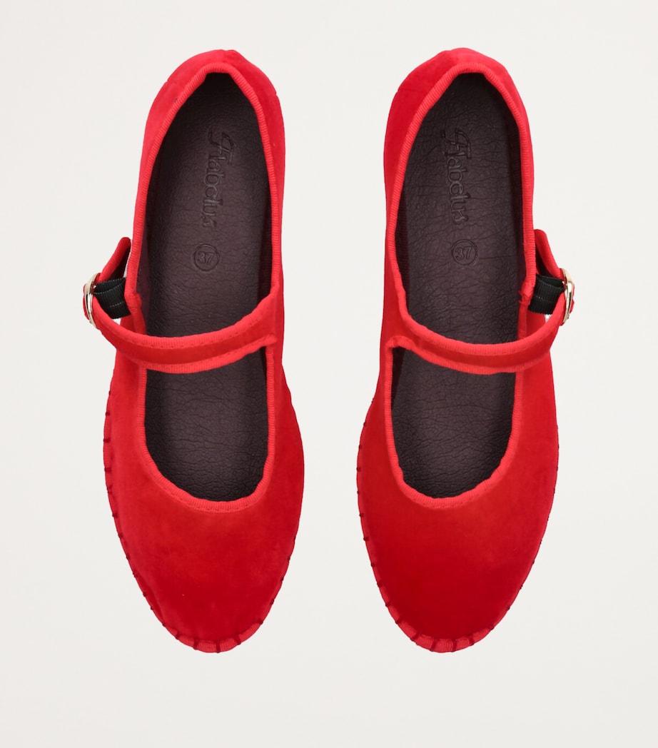 Flabelus Red Velvet Mellark Mary Jane Flats