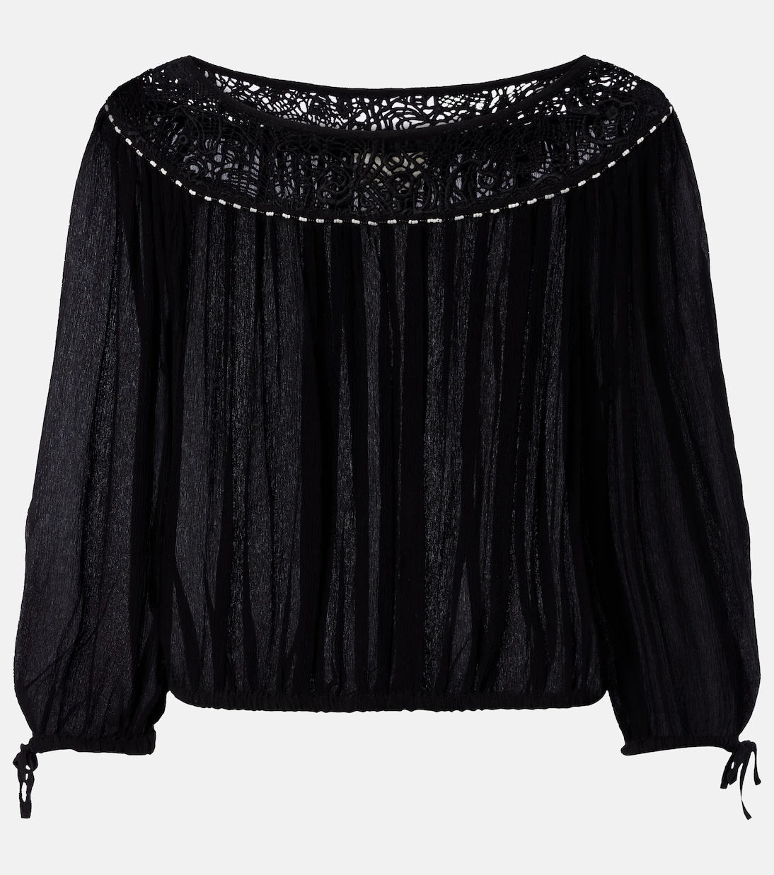 Isabel Marant - Nelida guipure lace-trimmed silk blouse
