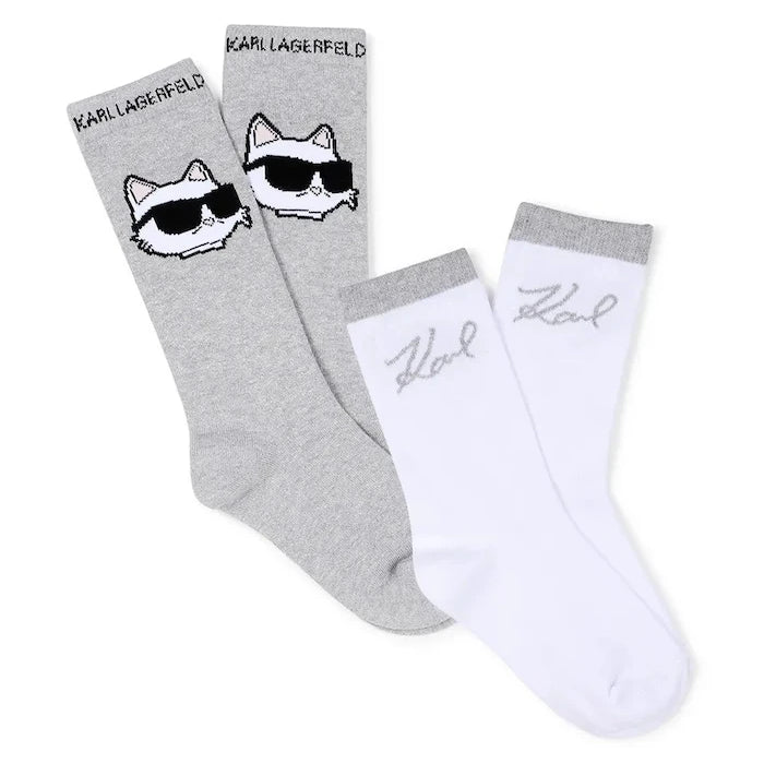 Детски чорапи с памук Karl Lagerfeld (2 чифта)