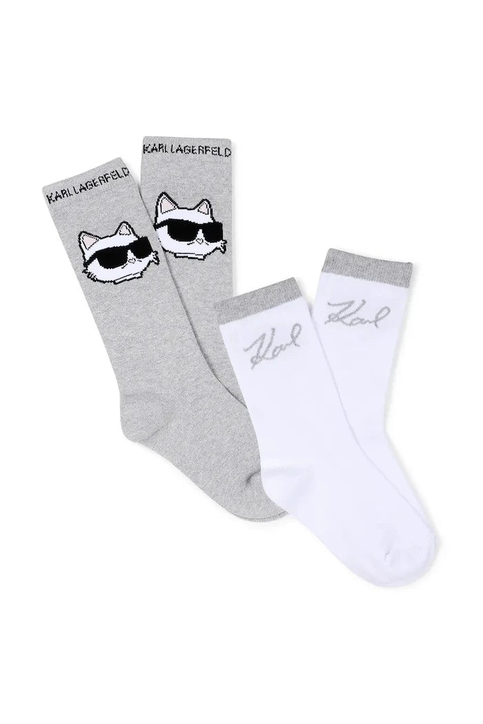 Детски чорапи с памук Karl Lagerfeld (2 чифта)