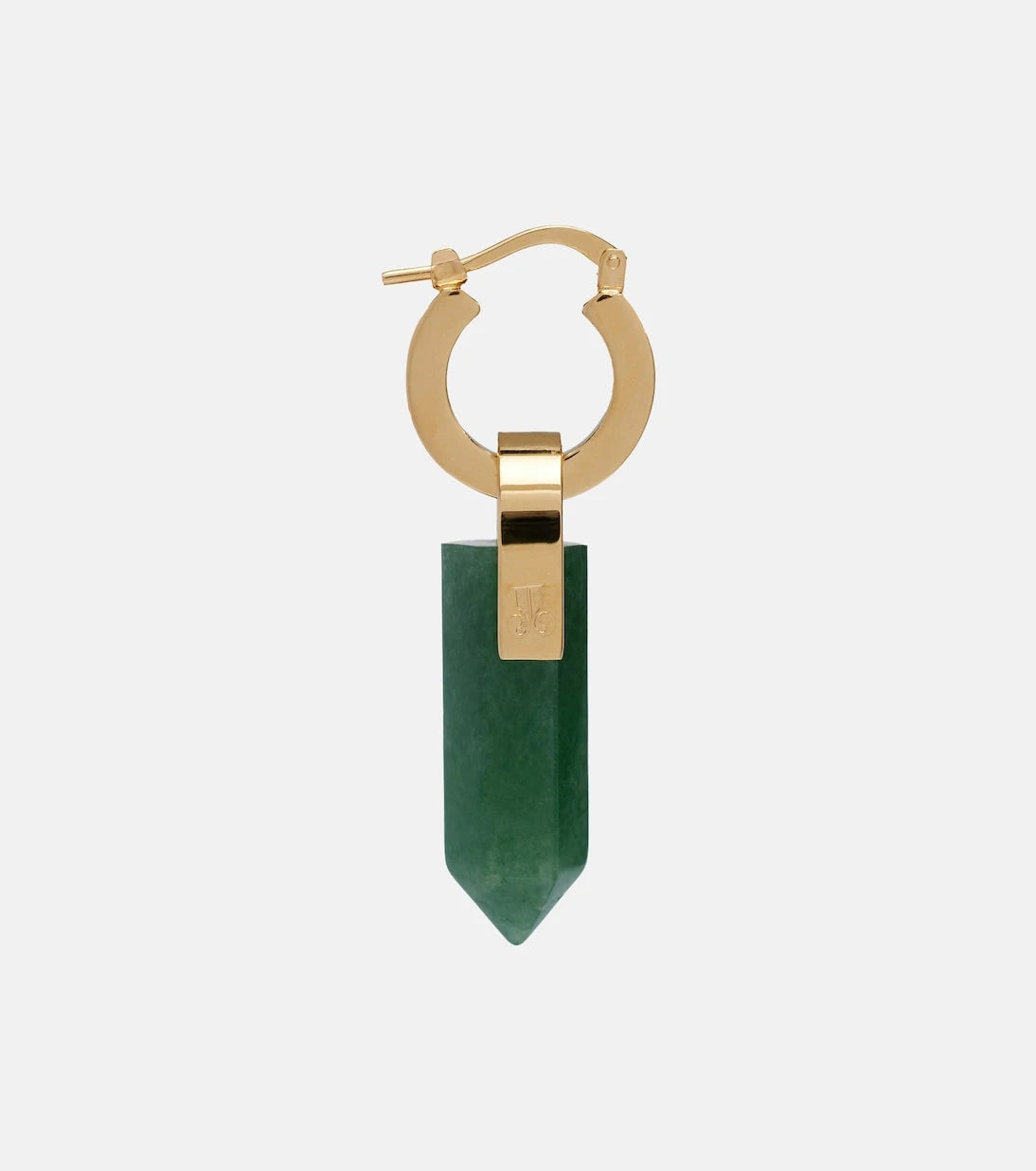 La DoubleJ - Pillar embellished gold-plated earrings