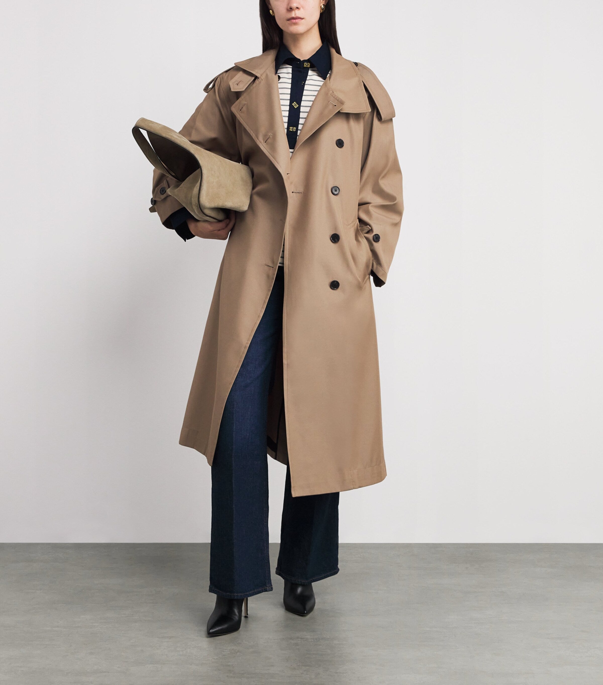 Citizens of Humanity Green Twill Favi Trench Coat