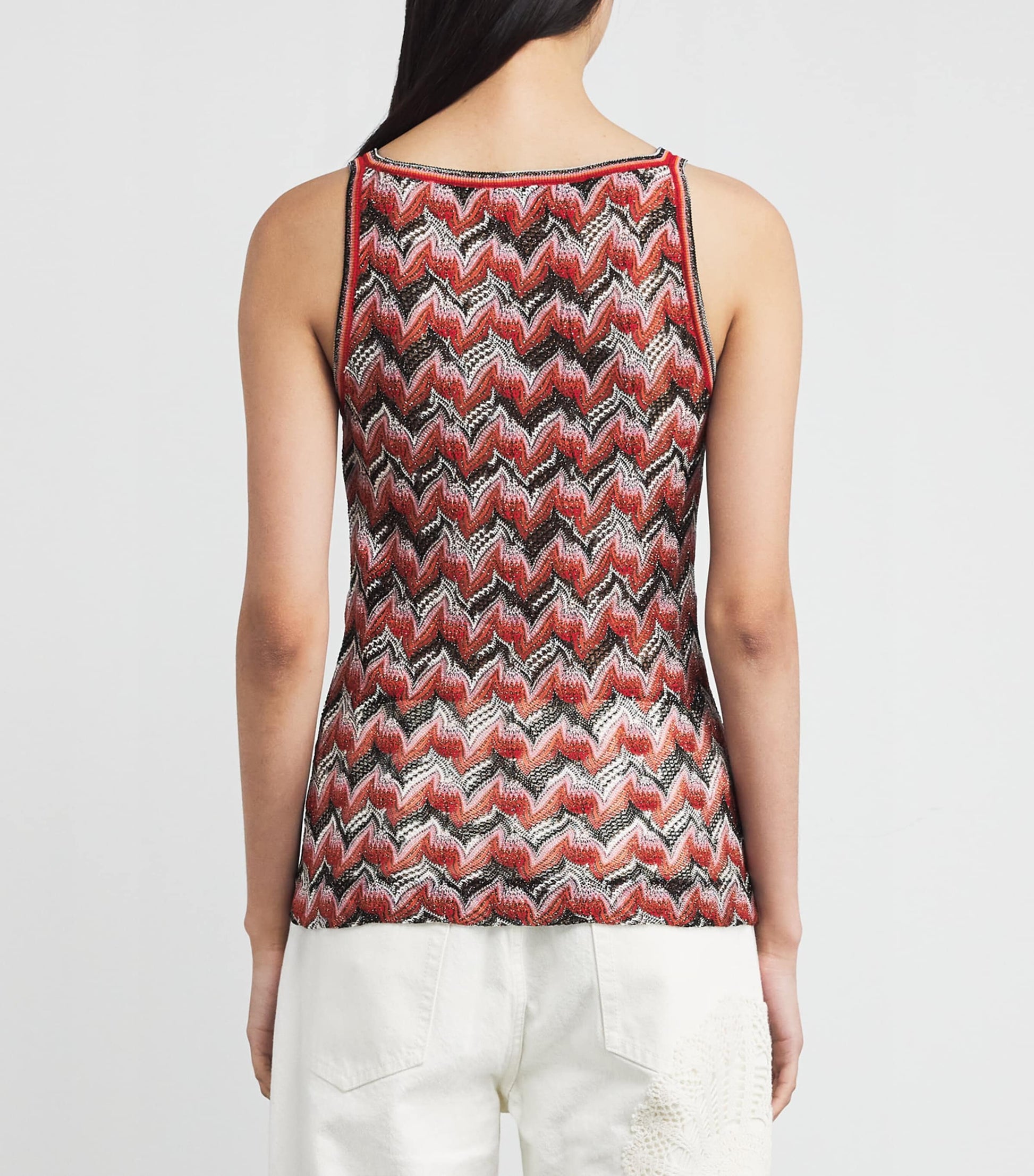 Missoni Red Swirl Zigzag Tank Top