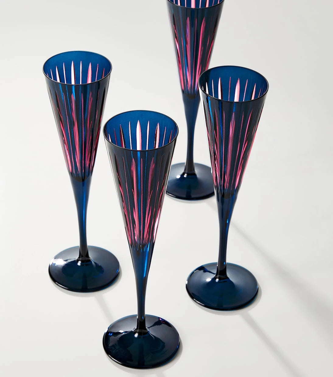 L'Objet - Prism set of 4 champagne flutes