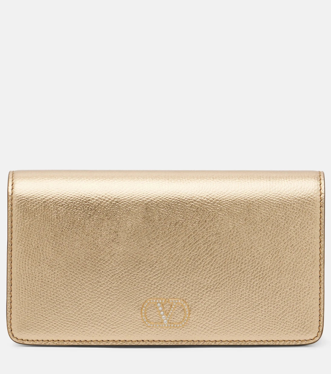 Valentino Garavani - VLogo Mini metallic leather clutch
