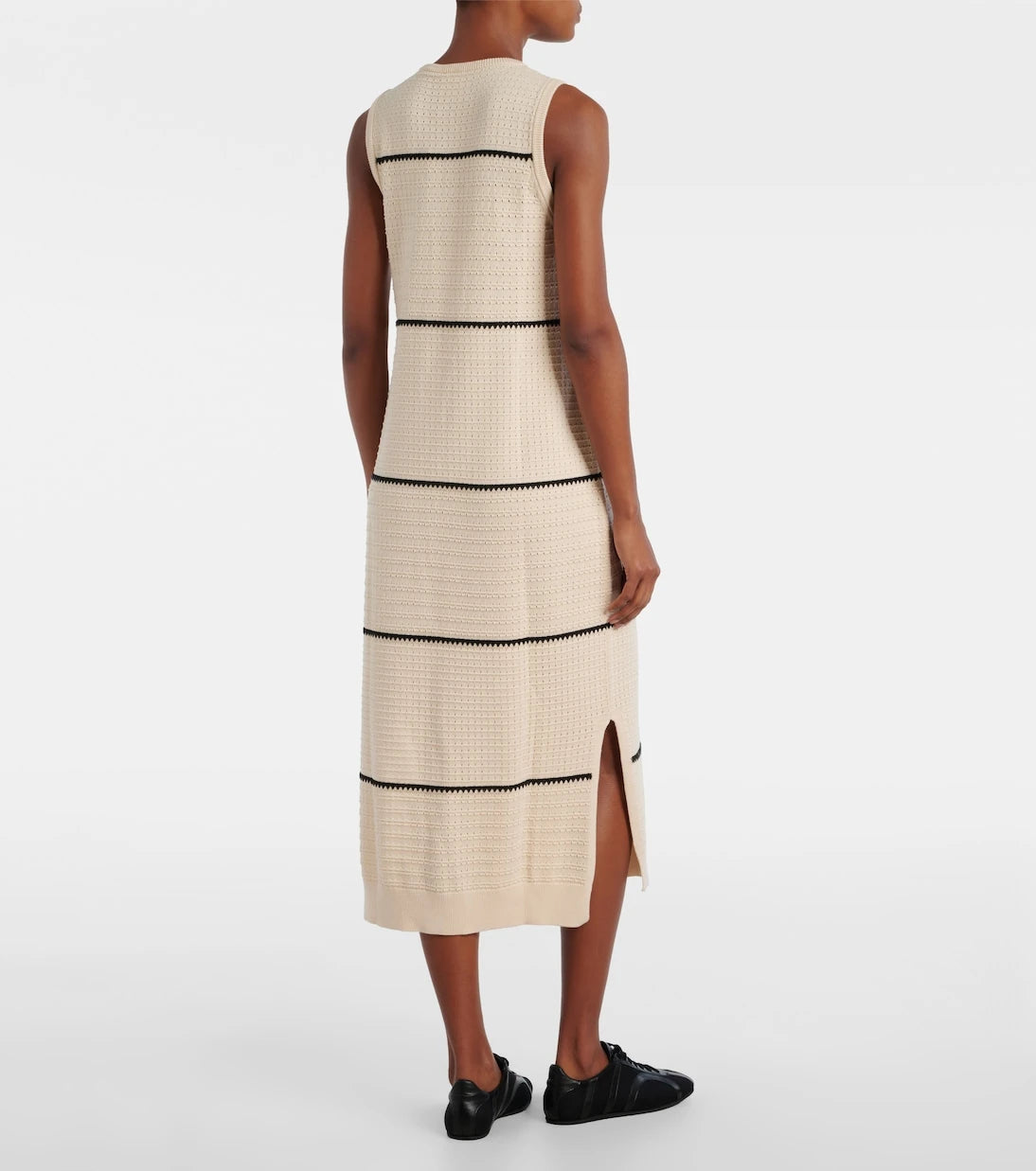 Varley - Scott striped cotton midi dress