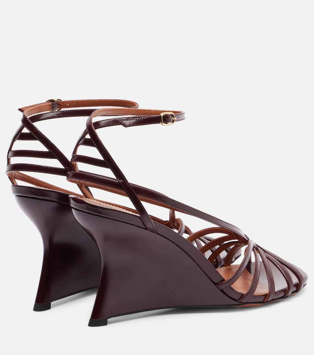 Zimmermann - Aura 85 patent leather wedge sandals