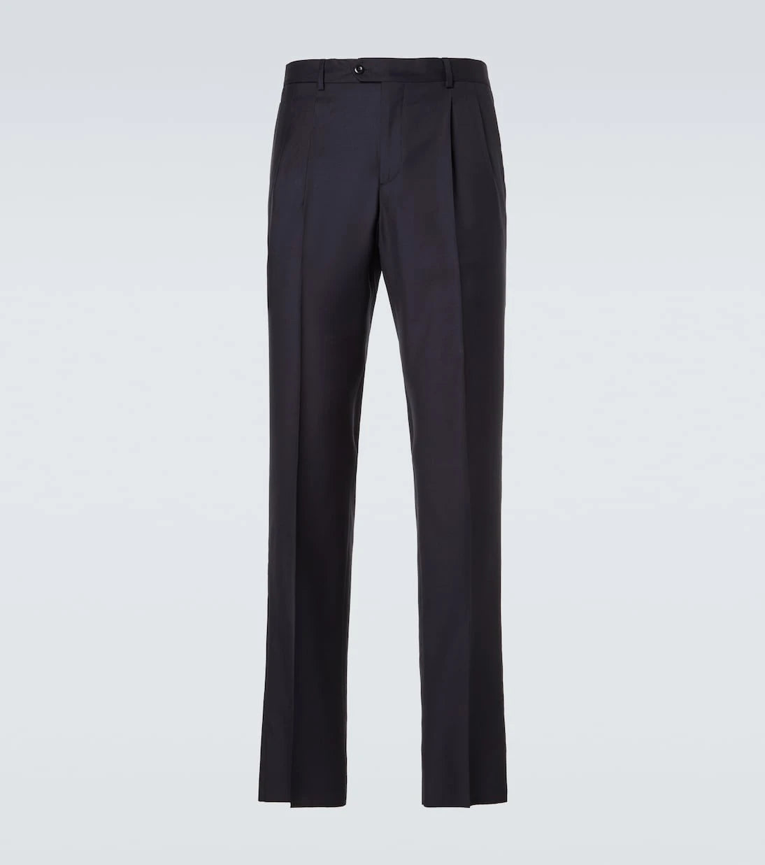 Rubinacci - Pleated virgin wool straight pants