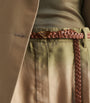 Brown Nappa Leather Braided Belt