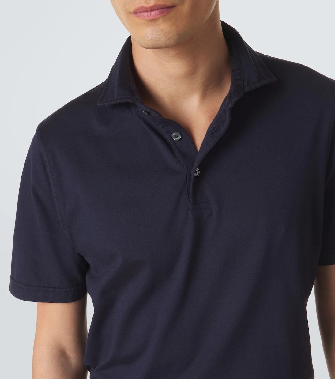 Fedeli - Cotton jersey polo shirt