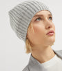 Brunello Cucinelli Grey Cashmere-Silk Embellished Beanie