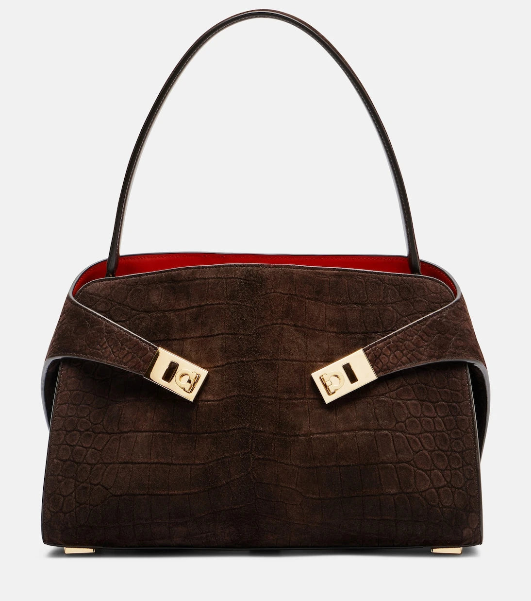Ferragamo - Hug Small suede shoulder bag