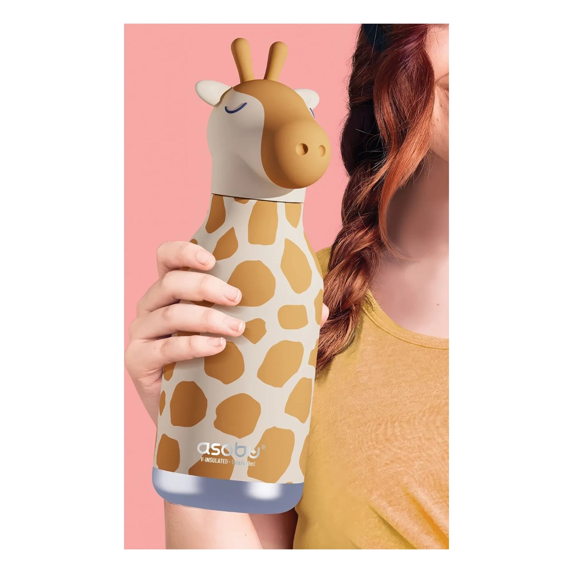Asobu - Giraffe stainless steel water bottle | Orange