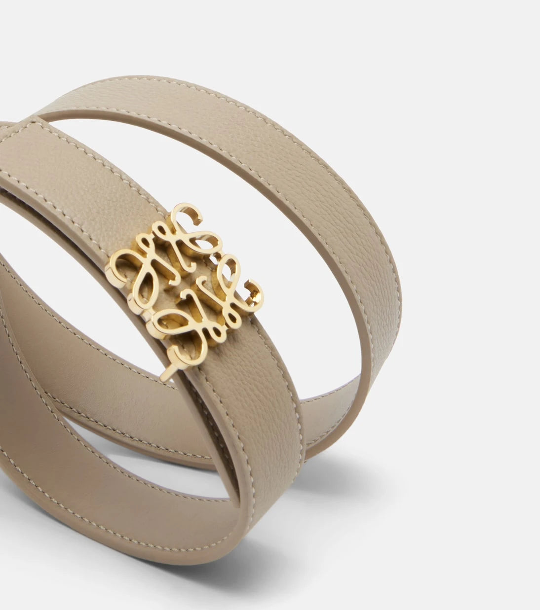 Loewe - Anagram Bombé leather belt