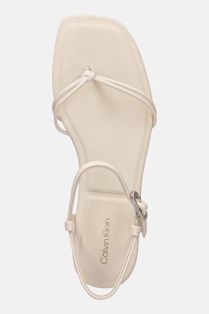 Calvin Klein Kadın Sandalet SQUARE FLAT SANDAL STRAP LTH