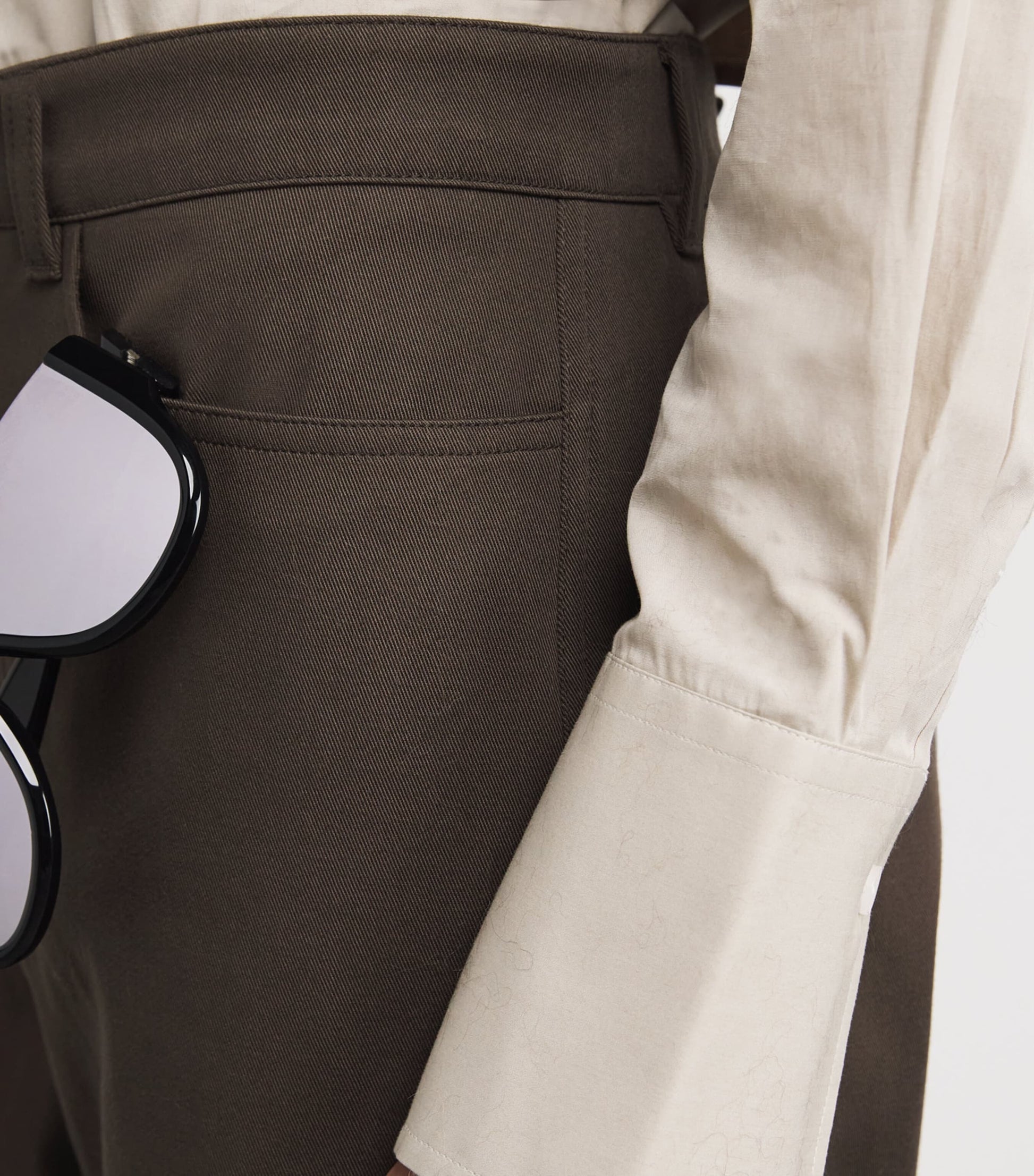 Toteme Brown Organic Cotton Twisted Jeans