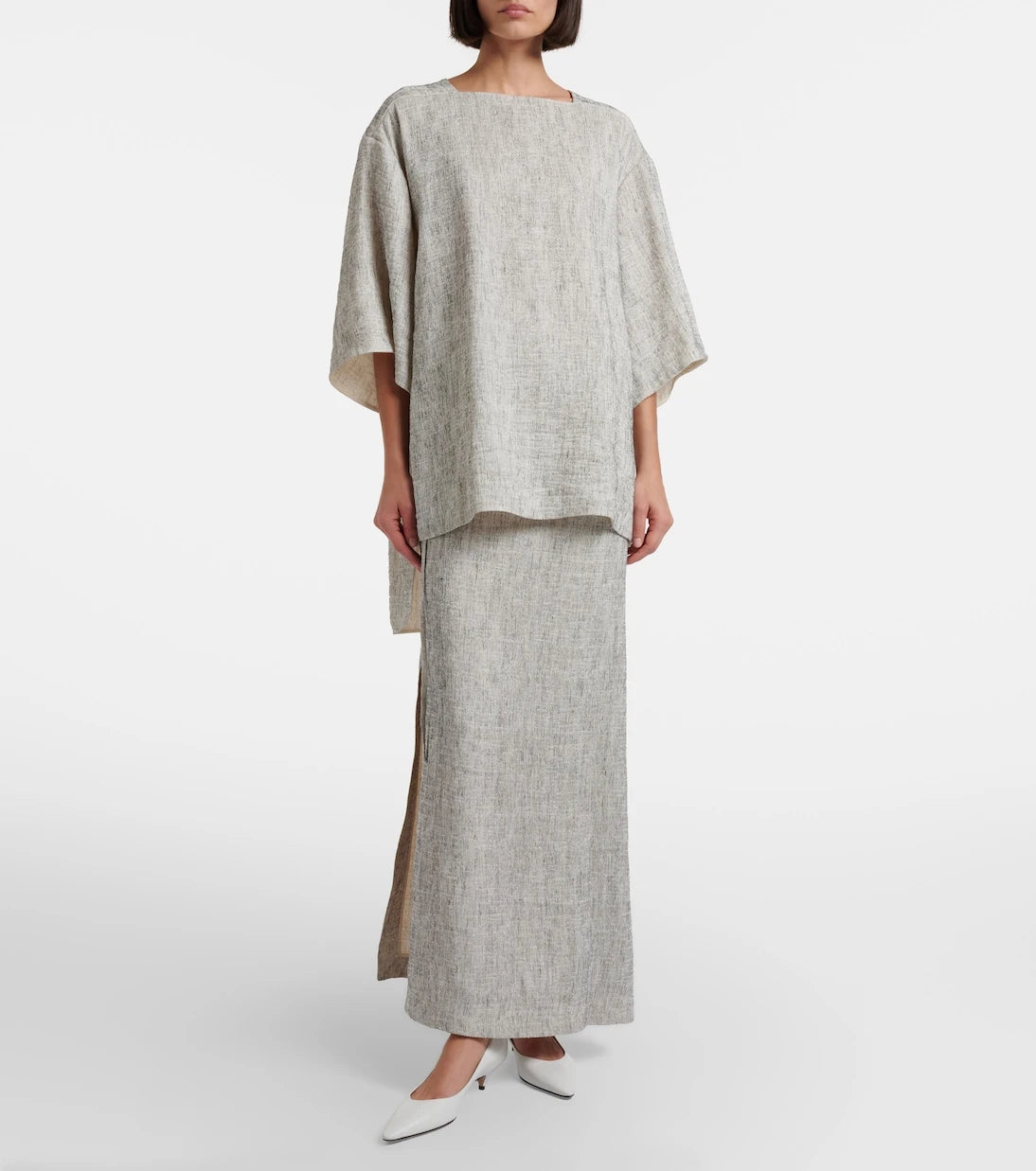 The Row - Hamza linen and silk top